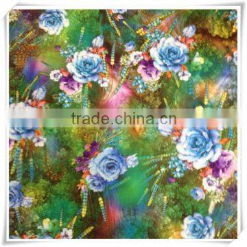 cheap printed scuba fabric flower designs