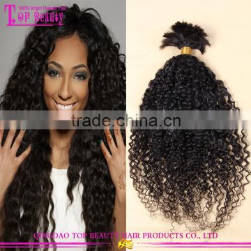 Unprocessed kinky curly human hair bulk good quality bulk buy from china