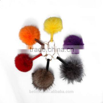 Creative Style Natural Real Fur Cute Pom Pom Keychain