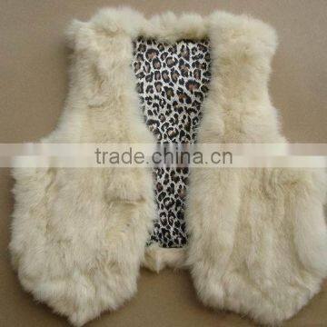 2015 new arrival real rabbit fur vest for child