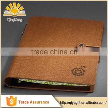 High Quality 6-Ring Binder Leather Notebook With Elastic Band photo-2