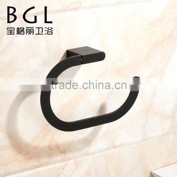 Hot-sale Design Zinc Alloy Paint Black Square Bathroom Vanity Furniture Towel Ring photo-2