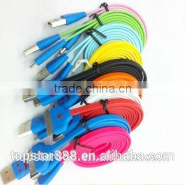 Gleamy Micro USB Data Cable with LED Light Smile Face Colorful cable for android phones