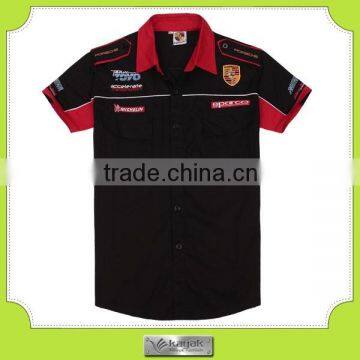 good quality custom embroidery 100% cotton shirts