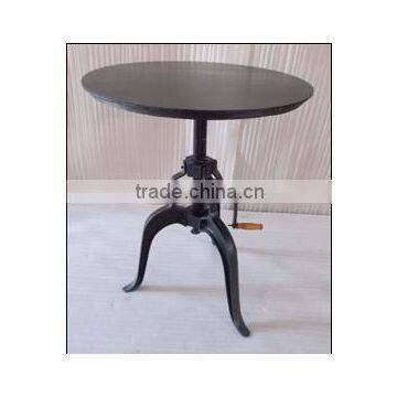 Industrial Cafe Table , vintage industrial Restaurents Crank table