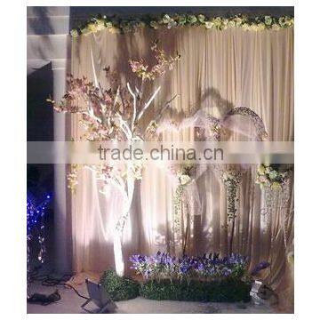 White 10 Feet Wide Voile Sheer Wedding Drapes Ceiling Drapes photo-4