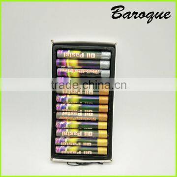 Palm Color Oil Pastel Painting Chalk in Bulk,wholesale High Quality Non Toxic Gold Sliver Oil Pastel Crayon 12 Colors for Kids photo-6
