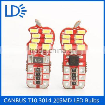 New style led car light T10 CANBUS 20SMD 3014 led brake light