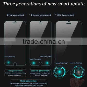 Whoelsale Smart Tempered Glass for Iphone,anti-fingerprint Smart Screen Protector With Back Button for Iphone 6
