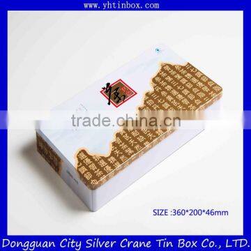 Rectangular metal tea tin box/custom tea packaging box