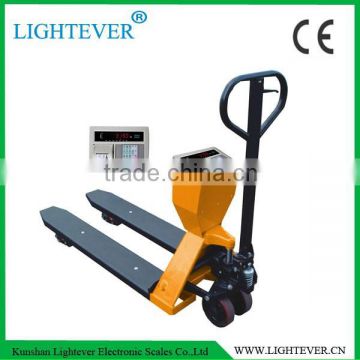 Lightever handle build-in printer pallet truck scale