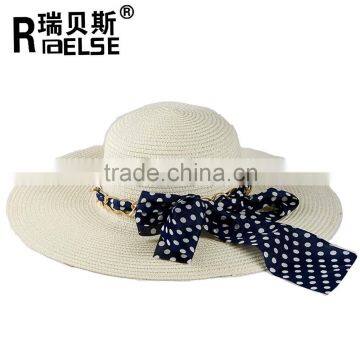 2015 new ladies summer hat cheap wide beach paper straw hat