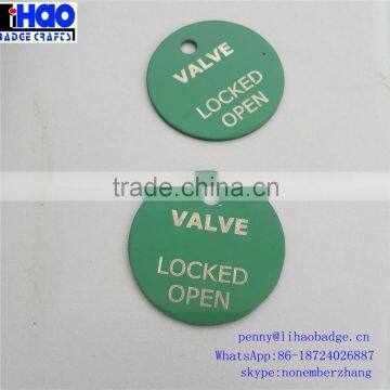 etching green metal dog tag,metal tag in green