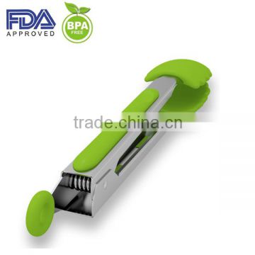 Stainless steel handle silicone tongs for bbq