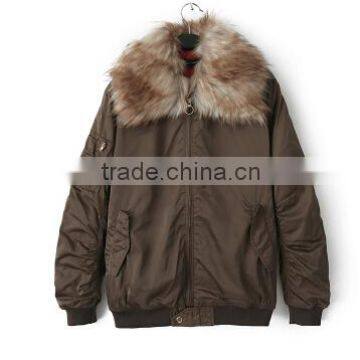 OEM Service China Apparel Manufacturer 2015 Winter Jackets Faux Fur collar women padded overcoats