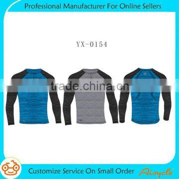 Custom compression tights athletics fast drying fitness dry fit long sleeve t shirt