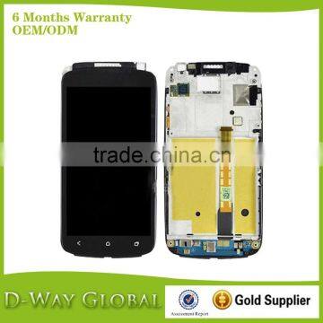 Hight quality original lcd screen with touch with frame for HTC one S screen