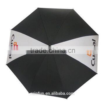 Large size golf print your logo black and white color umbrella