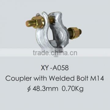 BS1139/EN74 Dropforged Scaffolding Pipe 60mm Coupler/Clamp with Welded Bolt