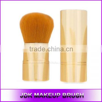 New Design Rose Gold Retractable Brush/Kabuki Brush with Brown Hair