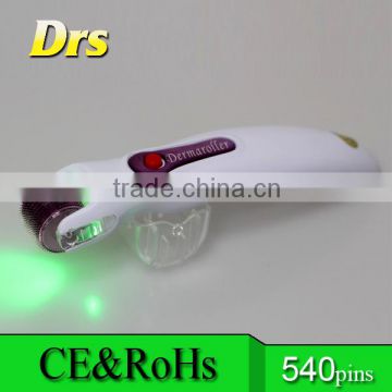 Disposable cosmetic needle skin vibrating derma roller led