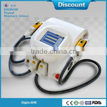 Hot sale two handles alma shr laser with CE certificate strong power 3000w