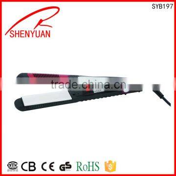 Mini EU 220-240V Ceramic Electronic Hair Straighteners Straightening Iron 2 in 1 Dry Straightening Irons