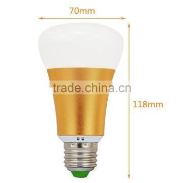 10W Color Changing Dimmable E27 Base 85-265V 900LM Cool White RGBW LED Bulb With Remote Control photo-2