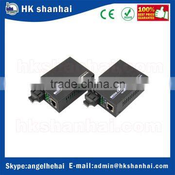 hot sale single mode 10/100M Fast ethernet fiber optic to RJ45 media coventer bnc to fiber media converter with SC