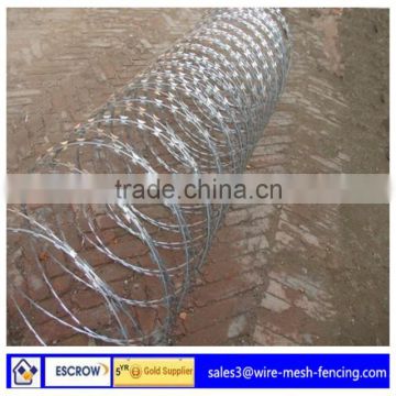 boundaries wall razor wire/protective razor barbed wire/Military Defense Protection Concertina Razor Barbed Wire (fence