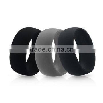 Silicone Wedding Ring for Athletic Active Men - Unique Double-debossed Silicone Wedding Band