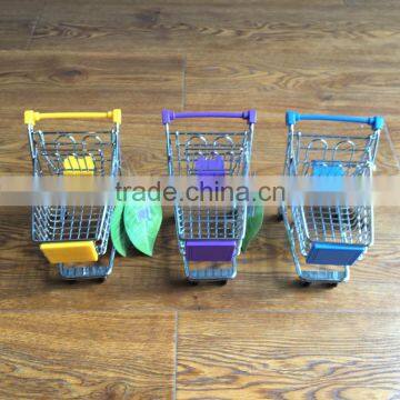 Hot Sell Shopping Cart Toy Mini Supermarket Handcart Mini Storge Basket