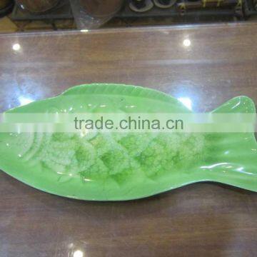 Fish shape ceramic-porcelain dish with original price made in Vietnam