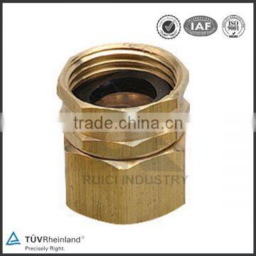 Precision casting cnc machining brass swivel fitting