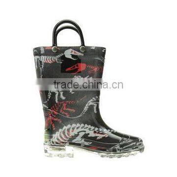 Kids Light-Up Solid PVC Rain Boot