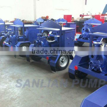 Pump with motor trailer