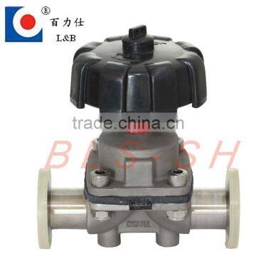 stainless steel manual sanitary pvdf lined diaphragm valve