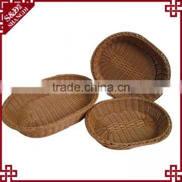 S&D The Cheap Rattan Handmade Laxury Oval Wicker Empty Fruit Basket , Wooden Fruit Crates for Sale photo-3