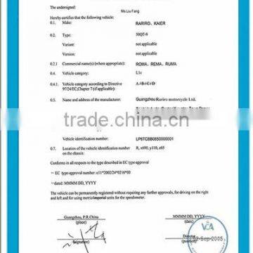 EEC approved  scooter 50QT-9