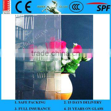 3.5mm 4.5mm High Quality Clear Figured Glass With CE and ISO9001 photo-2