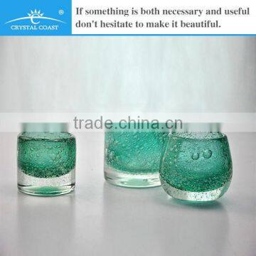 wholesale tea light bubble glass candle holder