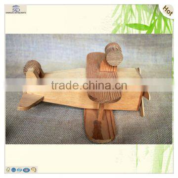 Wholesale Natural Craft Pine Wooden Airplane Model Toys