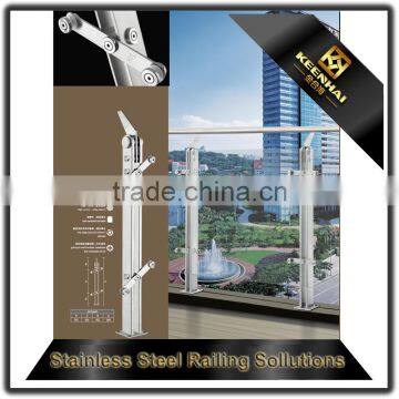 Outdoor Design Balcony Terrace Stainless Steel Balustrade With Glass photo-3