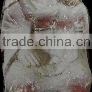 Archaize Do old hand made wooden carving sitting Religious series,