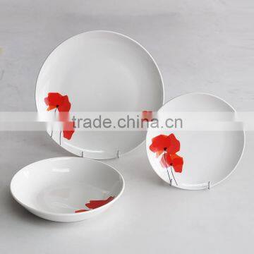 18pcs Porcelain Dinner Set With Decal,set of 18pcs Porcelain Dinnerware Set,3pcs Porcelain Dinnerware Set photo-2