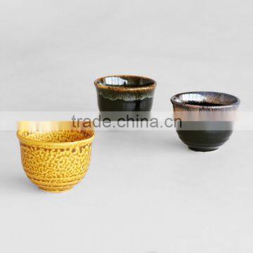 ceramic tea cup with solid color for Japan