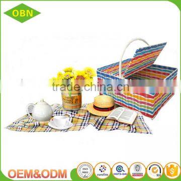 Factory Direct Provide Hand Woven Food Storage Plastic Picnic Hamper Baskets photo-2
