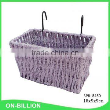 Fancy Colored Paper Rope Weaving Hanging Storage Baskets photo-5