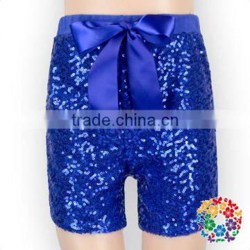 Girls Blue Sparkle Sequin Girls Birthday Sequin Shorts photo-5