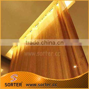 Luxurious Shimmer Metal Sequin Fabric Gold Curtains photo-2